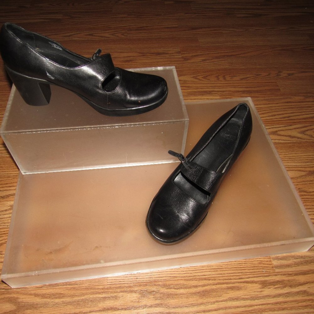 DANSKO Tara Leather Mary Jane Black Heels Shoes Size 40 (US Size 9.5-10) - Picture 2 of 5